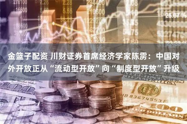 金篮子配资 川财证券首席经济学家陈雳：中国对外开放正从“流动型开放”向“制度型开放”升级